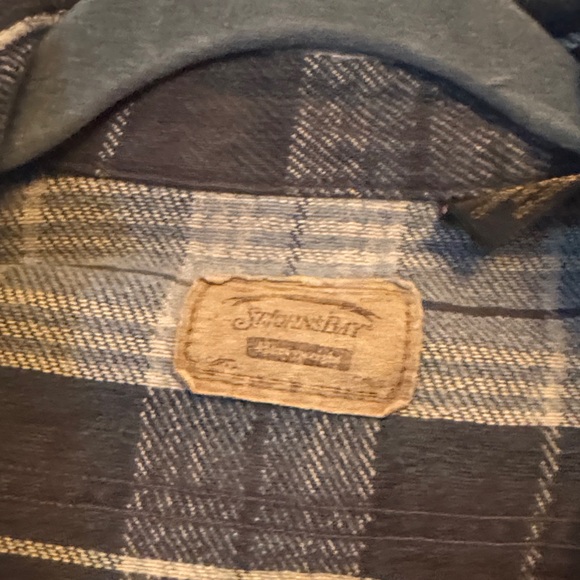 St. John's Bay Green and Gray Flannel Shirt - Picture 3 of 6